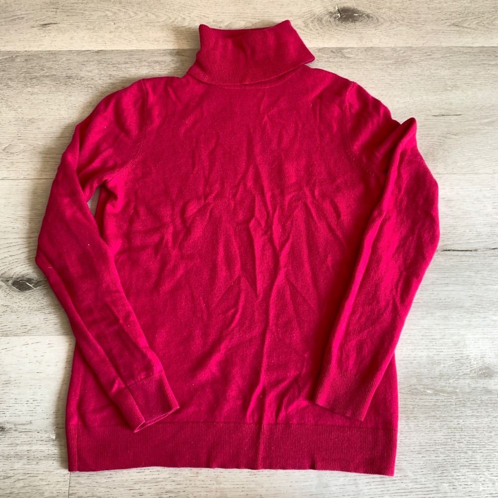 Vineyard Vines Pink Wool Cashmere Turtleneck Sweater Womens XS Long Sleeve Knit
